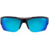 Under Armour Shiny Black UA Big Shot Storm Polarized With Grey/Blue Mirror Lens