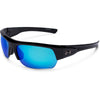 Under Armour Shiny Black UA Big Shot Storm Polarized With Grey/Blue Mirror Lens