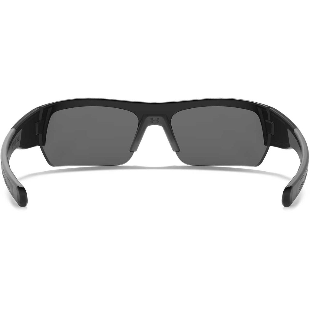 Under Armour Satin Black UA Big Shot Storm Polarized With Grey Lens