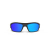 Under Armour Shiny Black UA Force Storm Polarized With Grey/Blue Mirror Lens