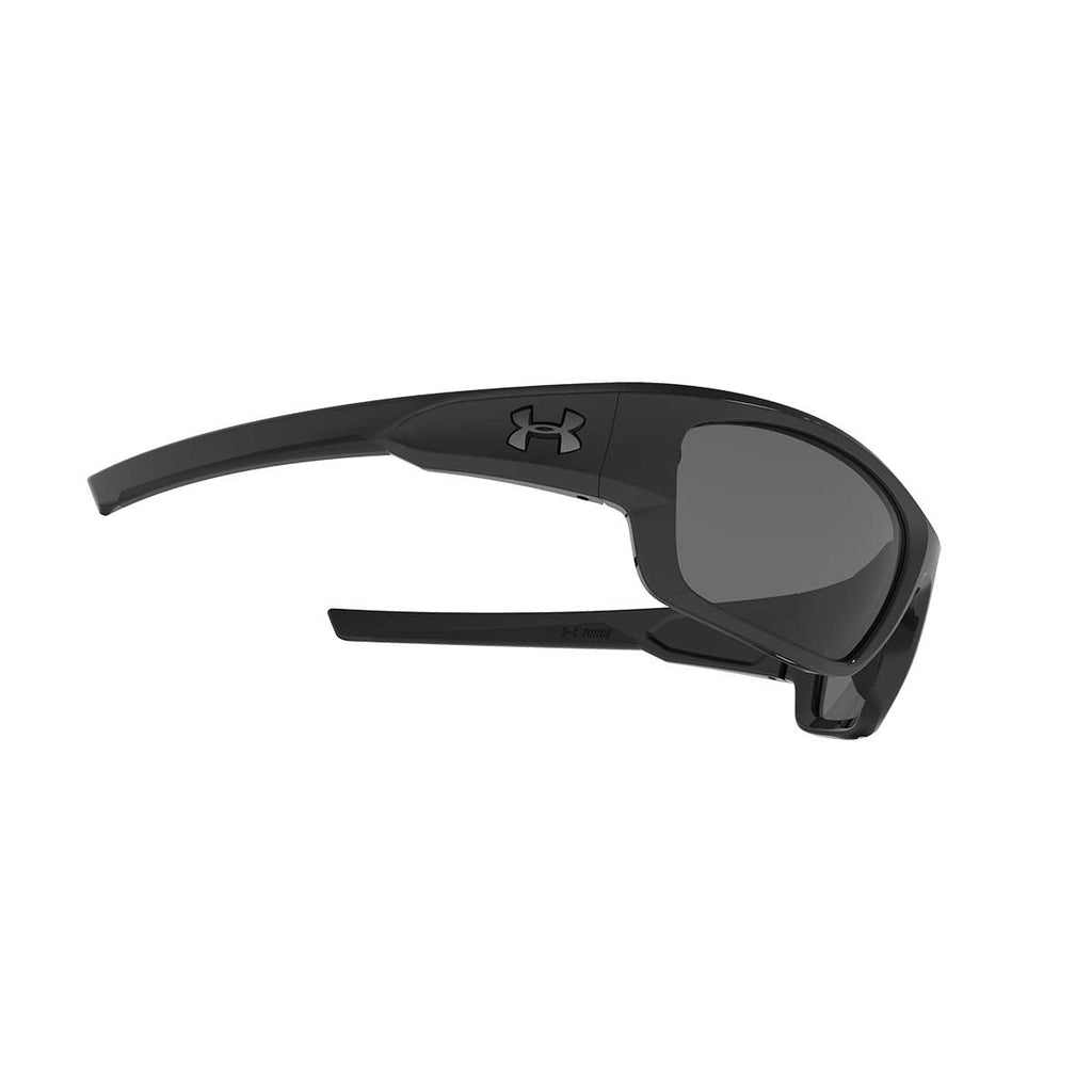 Under Armour Satin Black UA Force Storm Polarized With Grey Lens