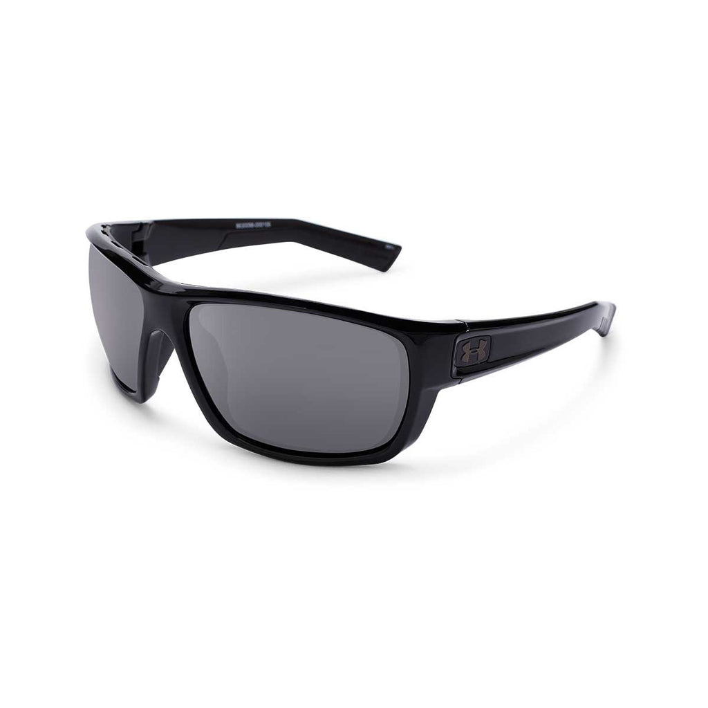 Under Armour Shiny Black UA Launch Storm Polarized with Grey Lens