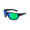 Under Armour Satin Black UA Launch Storm Polarized with Copper/Green Mirror Lens