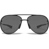 Under Armour Satin Black UA Doubledown Storm Polarized With Grey Lens