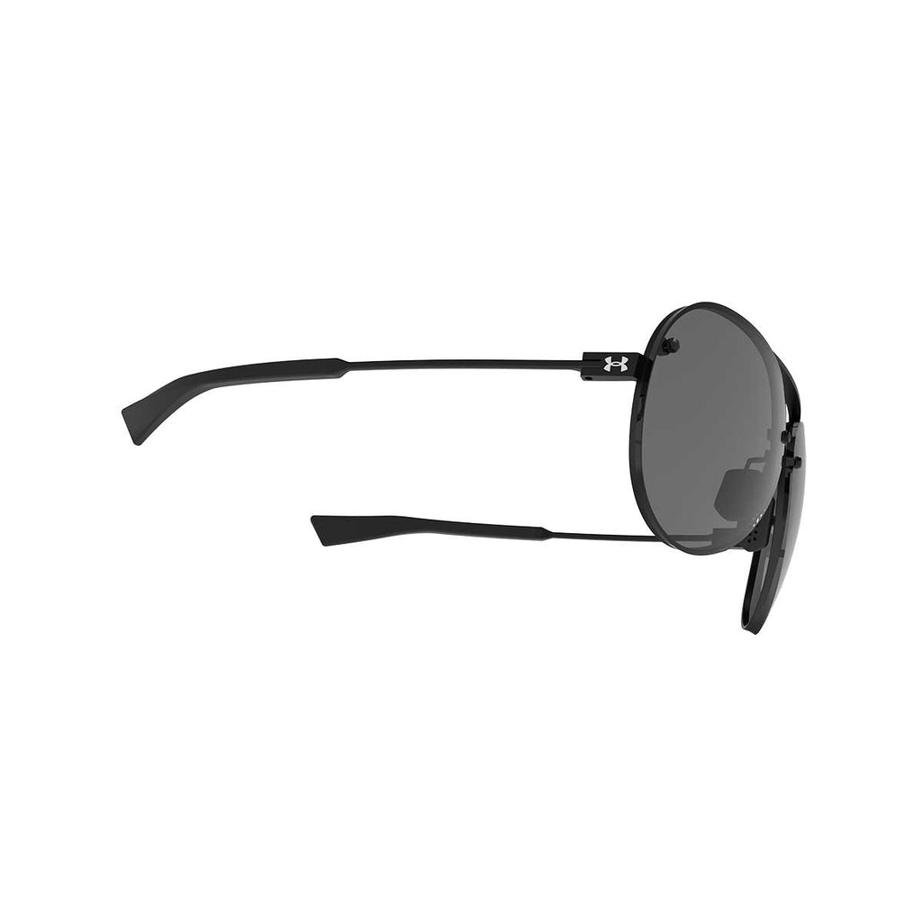 Under Armour Satin Black UA Doubledown Storm Polarized With Grey Lens