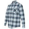 Weatherproof Men's Powder Blue Plaid Vintage Brushed Flannel Long Sleeve Shirt