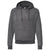 J. America Men's Charcoal Heather Flip Side Fleece Hooded Pullover