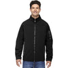 North End Men's Black Three-Layer Fleece Technical Jacket