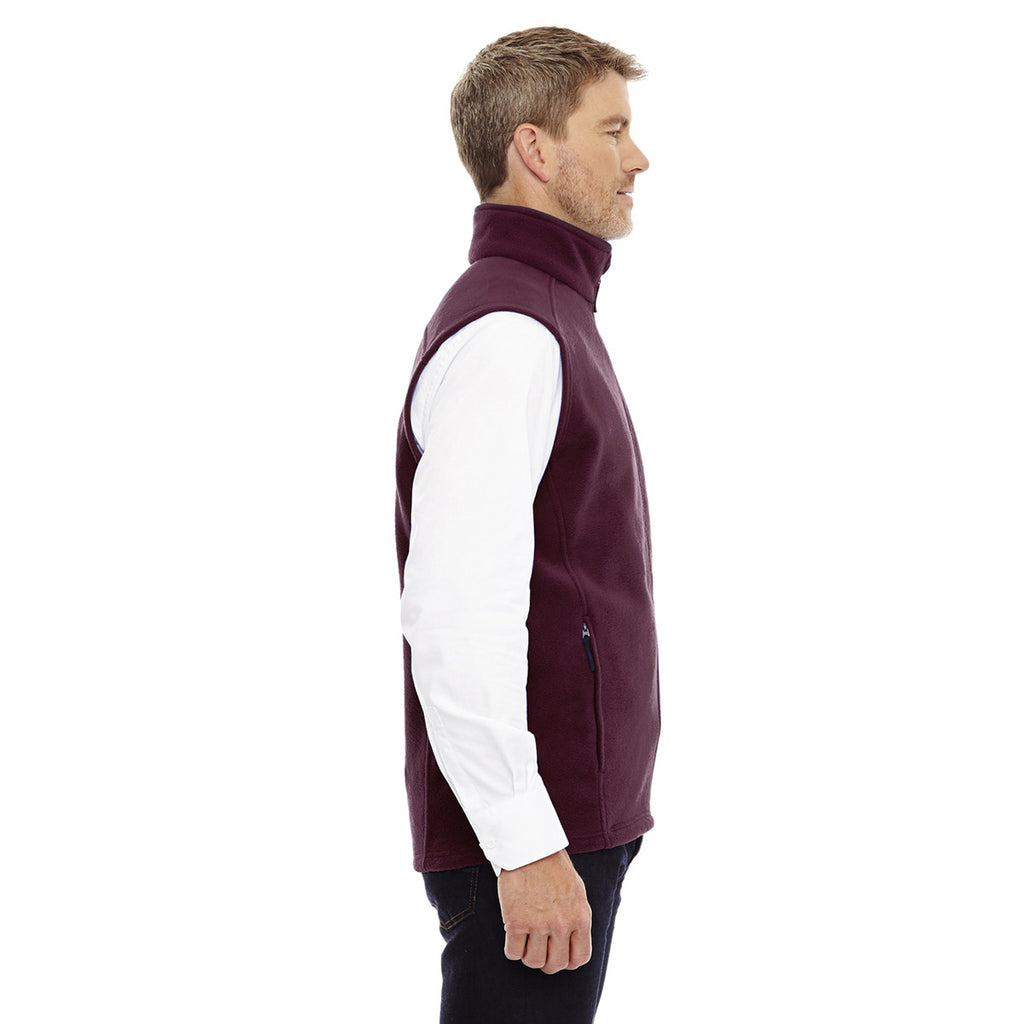 Core 365 Men's Burgundy Journey Fleece Vest