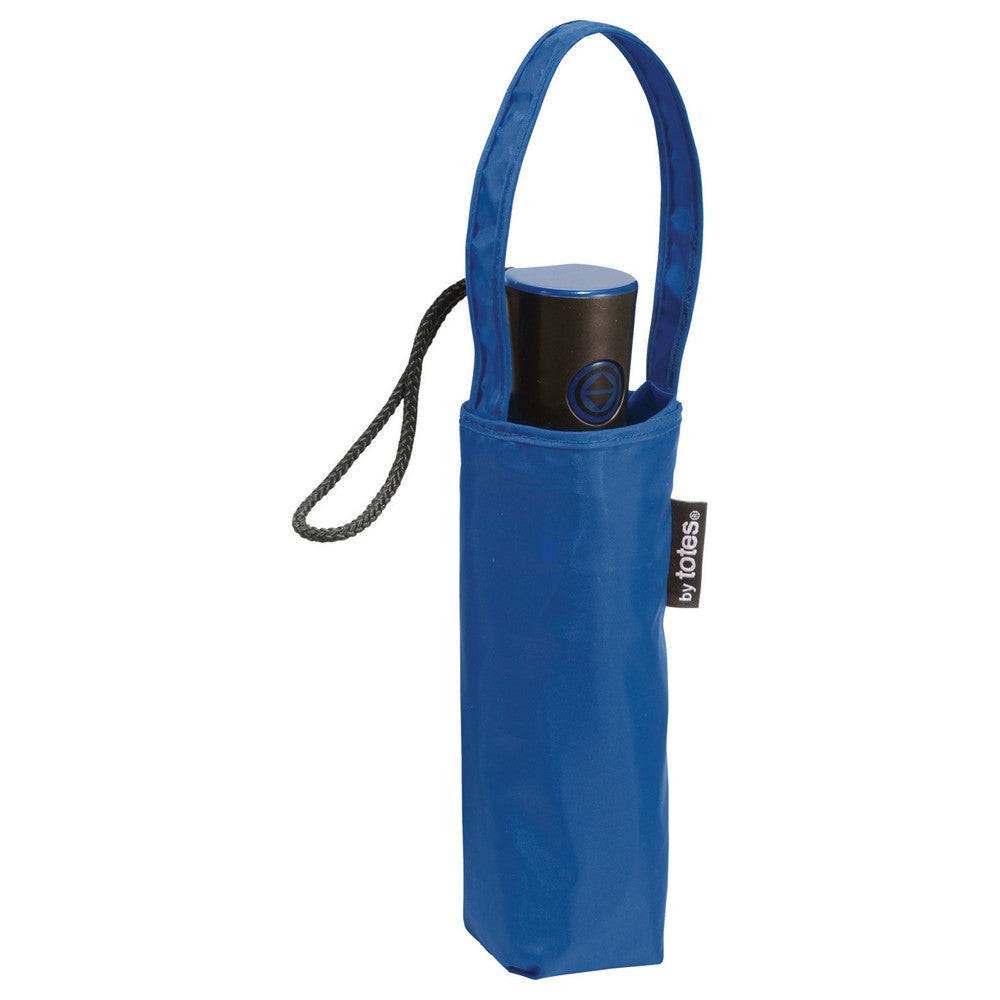 Totes Blue 38" 4 Section Auto Open/Close Umbrella