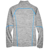 North End Men's Platinum/Olympic Blue Flux Melange Bonded Fleece Jacket