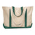 UltraClub Natural/Forest Carmel Canvas Tote