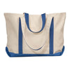 UltraClub Natural/Royal Carmel Canvas Tote