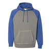 J. America Men's Smoke Heather/Vintage Royal Heather Vintage Heather Hooded Sweatshirt