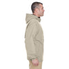 UltraClub Men's Driftwood Microfiber Full-Zip Hooded Jacket