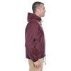 UltraClub Men's Burgundy Fleece-Lined Hooded Jacket