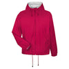 UltraClub Men's Red Fleece-Lined Hooded Jacket