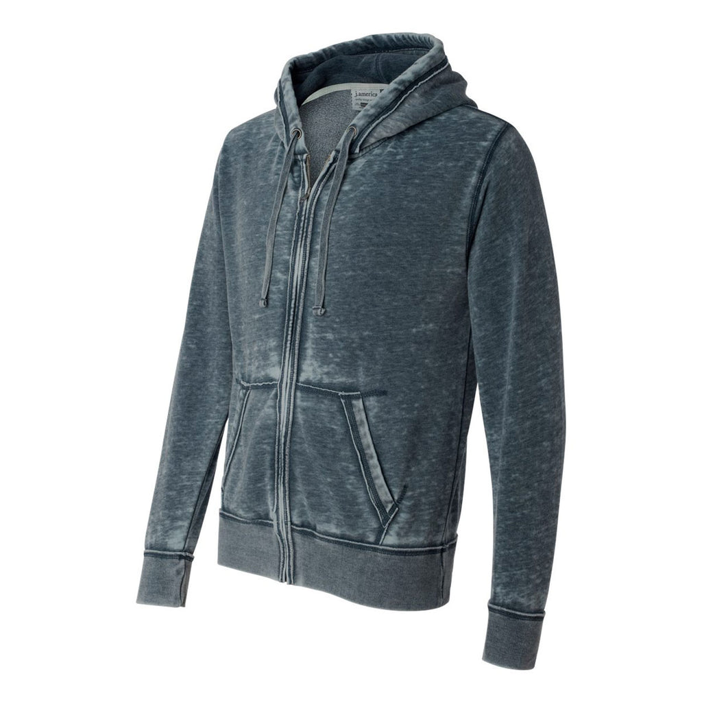 J. America Men's Navy Vintage Zen Fleece Full-Zip Hooded Sweatshirt