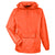 UltraClub Men's Bright Orange Quarter-Zip Hooded Pullover Pack-Away Jacket