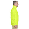 UltraClub Men's Bright Yellow Full-Zip Hooded Pack-Away Jacket