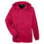 UltraClub Men's Red Full-Zip Hooded Pack-Away Jacket