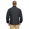 UltraClub Men's Black Micro-Poly Quarter-Zip Windshirt