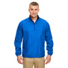 UltraClub Men's Royal Micro-Poly Quarter-Zip Windshirt