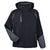 UltraClub Men's Black/Slate Colorblock 3-in-1 Systems Hooded Jacket