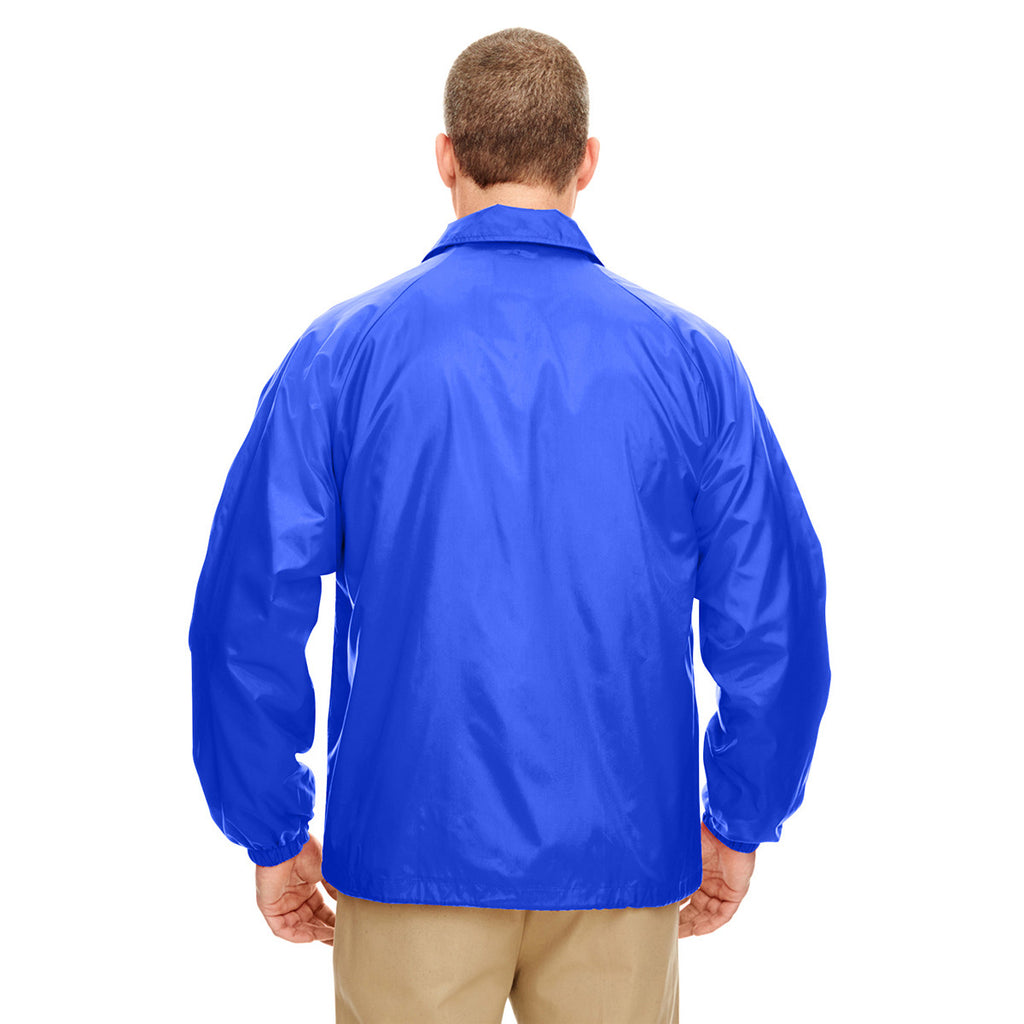 UltraClub Men's Royal Nylon Coaches' Jacket