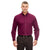 UltraClub Men's Burgundy Cypress Long-Sleeve Twill with Pocket