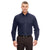 UltraClub Men's Navy Cypress Long-Sleeve Twill with Pocket