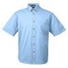 UltraClub Men's Light Blue Short-Sleeve Cypress Denim with Pocket