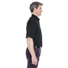 UltraClub Men's Black Short-Sleeve Cypress Twill with Pocket