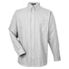 UltraClub Men's Charcoal Classic Wrinkle-Resistant Long-Sleeve Oxford