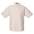 UltraClub Men's Tan Classic Wrinkle-Resistant Short-Sleeve Oxford