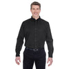 UltraClub Men's Black Whisper Twill