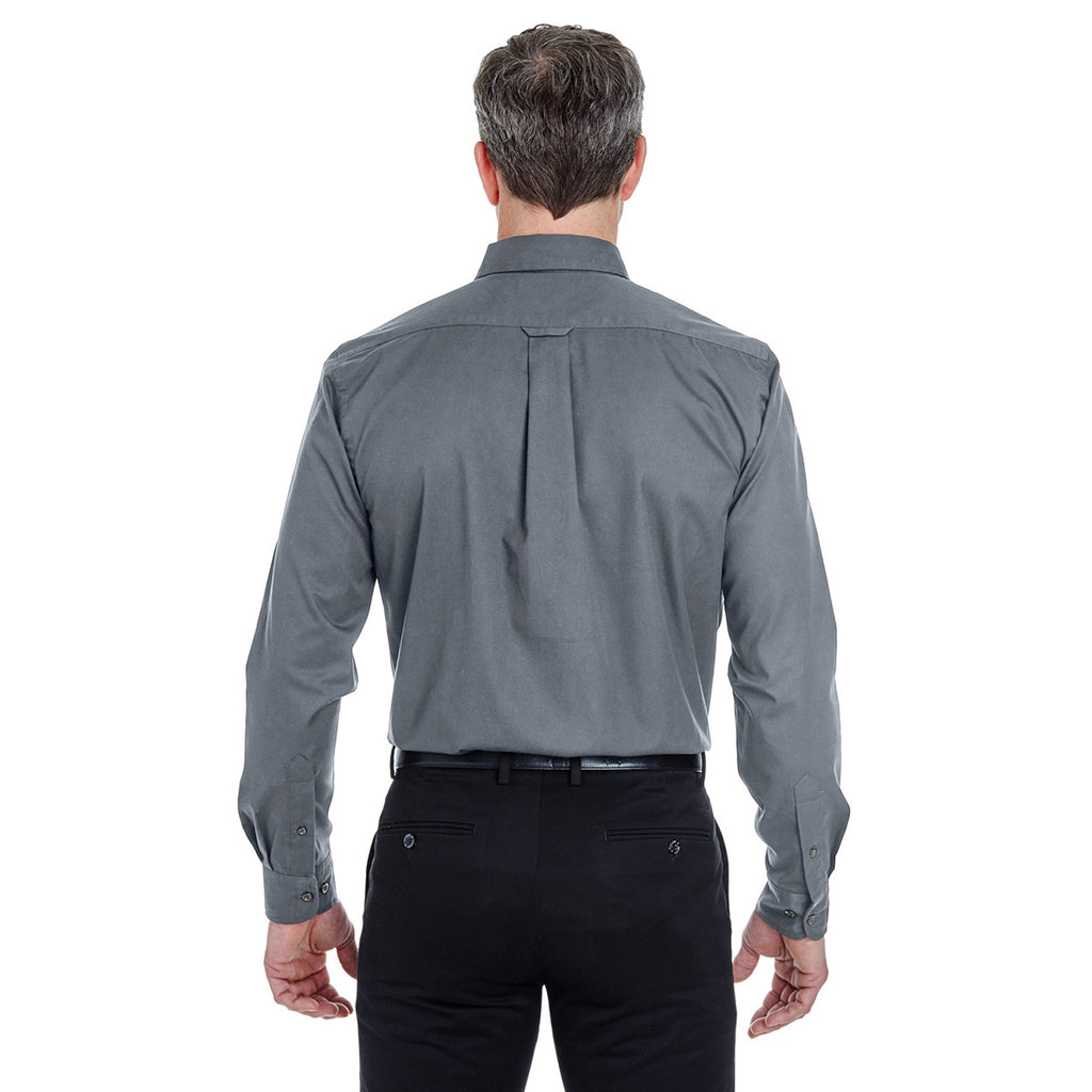 UltraClub Men's Graphite Whisper Twill