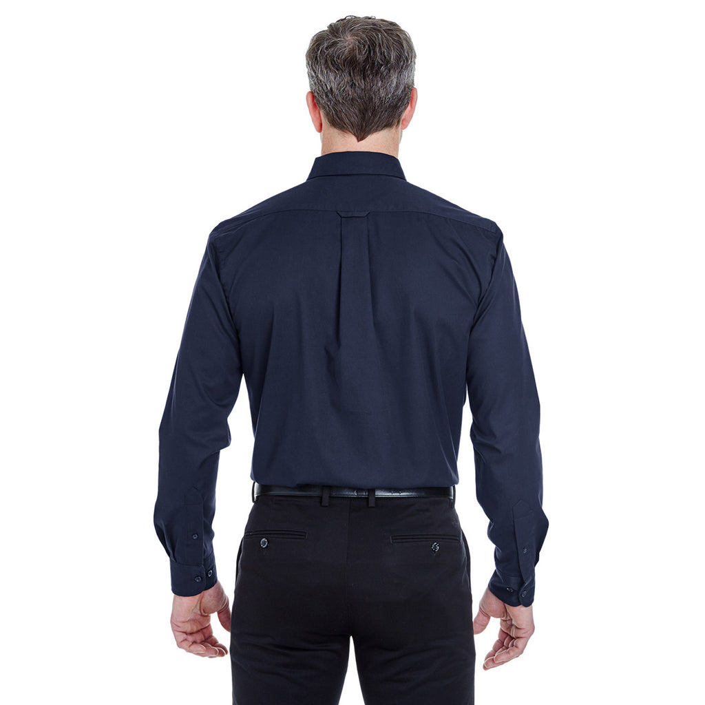 UltraClub Men's Navy Whisper Twill