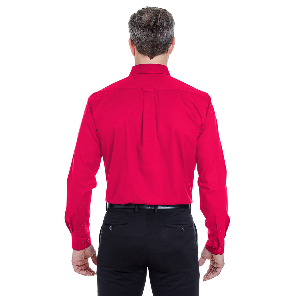 UltraClub Men's Red Whisper Twill