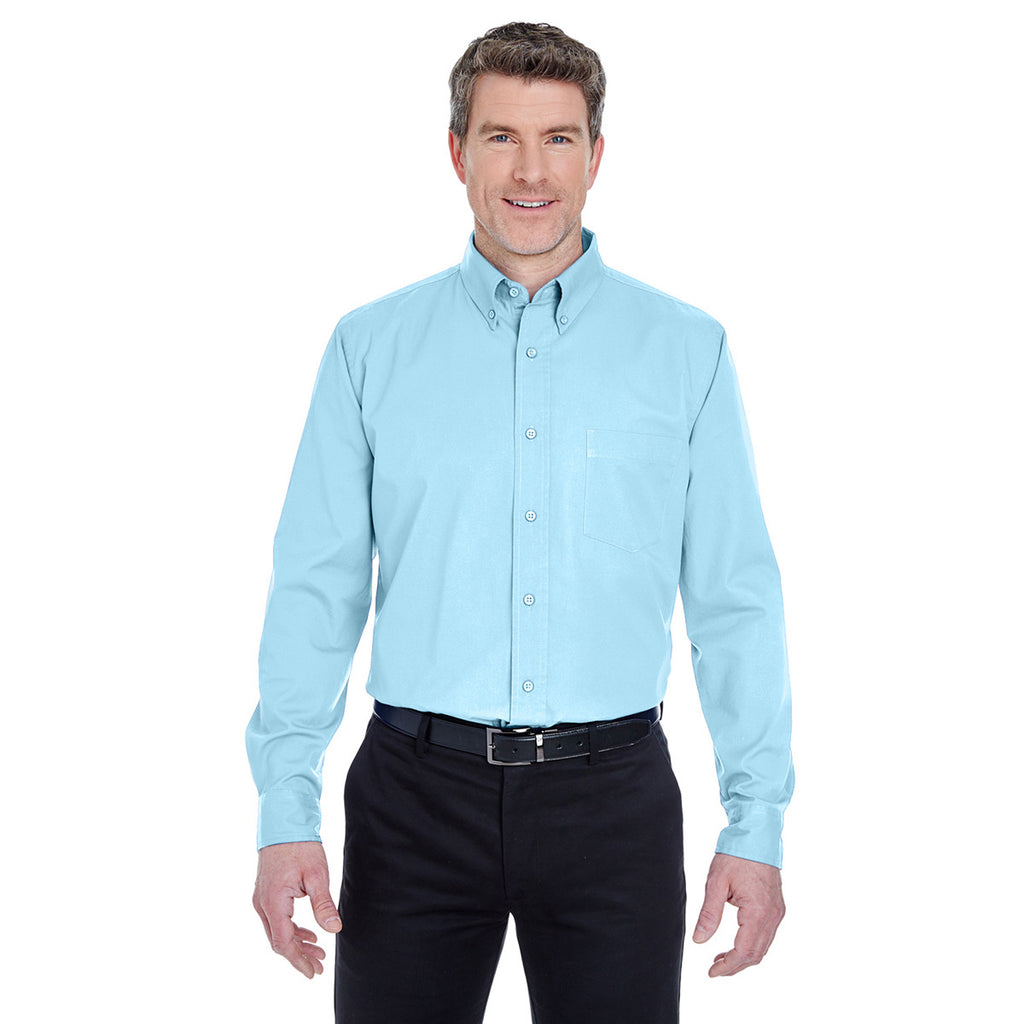 UltraClub Men's Sky Blue Whisper Twill