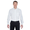 UltraClub Men's White Whisper Twill