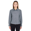 UltraClub Women's Graphite Whisper Twill