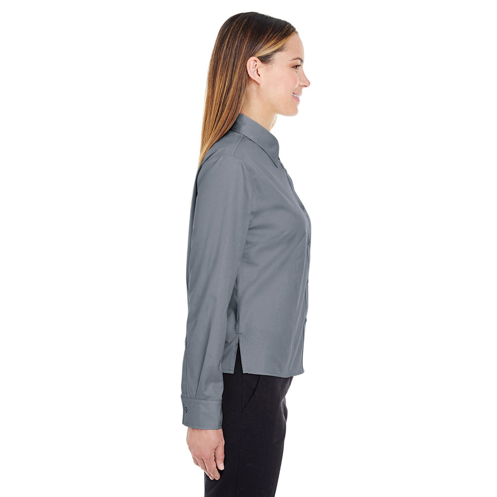 UltraClub Women's Graphite Whisper Twill