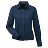 UltraClub Women's Navy Whisper Twill