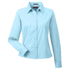 UltraClub Women's Sky Blue Whisper Twill