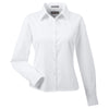 UltraClub Women's White Whisper Twill