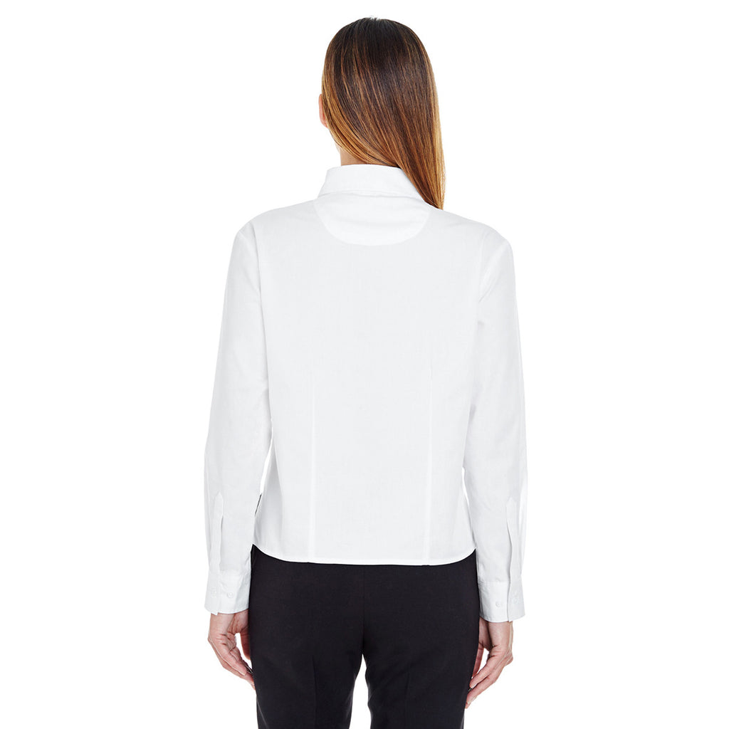 UltraClub Women's White Whisper Twill