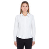 UltraClub Women's White Whisper Twill