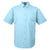 UltraClub Men's Sky Blue Short-Sleeve Whisper Twill