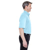 UltraClub Men's Sky Blue Short-Sleeve Whisper Twill